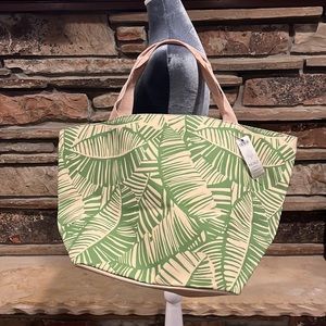 Chico’s Large Palm Tree Beach Bag Tote